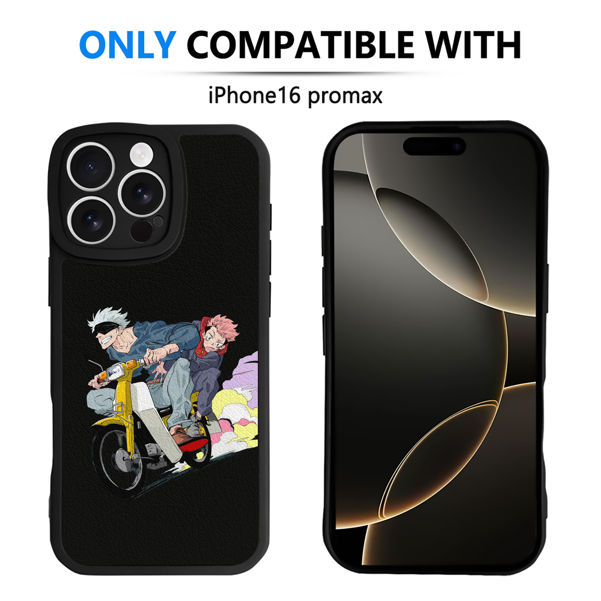 （画像用） 呪術廻戦 Jujutsu Kaisen 【iPhone 16シリーズ対応】シリコンスマホケース（レザー調） 材質：シリコン